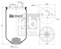 FEBI BILSTEIN 20422 Burduf, suspensie pneumatica