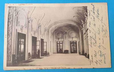 Carte postala veche, interior cazino circulata datata anul 1902 - corespondenta foto