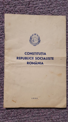 Constitutia Republicii Socialiste Romania, 1985, 32 pag foto