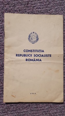 Constitutia Republicii Socialiste Romania, 1985, 32 pag foto