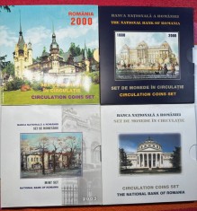 SET MONETARIE Complet Romania BNR - 2000 - 2010 - 11 Bucati - Medalie Argint !