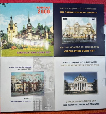 SET MONETARIE Complet Romania BNR - 2000 - 2010 - 11 Bucati - Medalie Argint ! foto