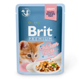 Cumpara ieftin Brit Premium Kitten, File Pui, plic hrană umedă pisici junior, (&icirc;n sos), 85g