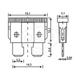 SIGURANTE FUZIBILE STANDARD 2A SET 5 BUC, Alca