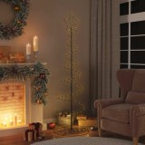 vidaXL Pom de Crăciun LED 120 LED-uri Alb Cald 180 cm