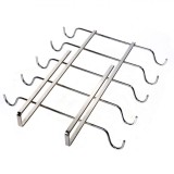 Suport metalic pentru 10 cani Shopiens&reg;, suspendabil, prindere fara gaurire, argintiu, 22 x 27 cm