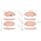 Placute frana Ford Transit Bus, 01.2000-05.2006, Motorizare 2.0 Di, TRW