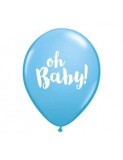 Set 10 Baloane Latex Bleu &quot;Oh Baby!&quot; 30 cm
