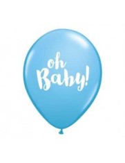 Set 10 Baloane Latex Bleu &amp;quot;Oh Baby!&amp;quot; 30 cm foto
