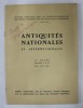 ANTIQUITES NATIONALES ET INTERNATIONALES , II e ANNEE , FASCICULES I et II , MARS - JUIN 1961