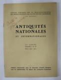 ANTIQUITES NATIONALES ET INTERNATIONALES , II e ANNEE , FASCICULES I et II , MARS - JUIN 1961