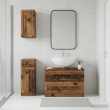 Cumpara ieftin Set de cabinet pentru baie cu 3 piese UTRECHT Lemn vechi