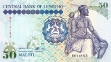 LESOTHO █ bancnota █ 50 Maloti █ 1992 █ P-14a █ UNC █ necirculata