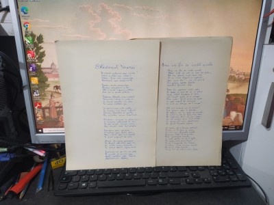 H. Frollo, 3 poezii scrise de m&amp;acirc;nă de un admirator, circa 1930, Renunțare, 050 foto