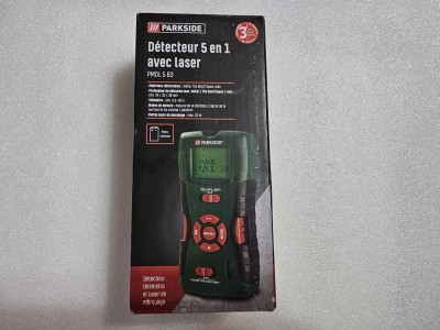 Detector multifunctional Parkside 5 &amp;icirc;n 1, ruleta laser 10m - poze reale foto