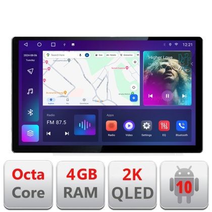 Navigatie dedicata Skoda Fabia 2015- N-541 Edonav ecran 13&quot; 2K 8 si 128 Android Waze USB Navigatie 4G 360 Toslink Youtube Radio KI CarStore Technology