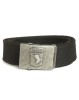 Curea Militara Barbati Airborne Mil-Tec, 40mm, Negru, Catarama Metalica, Poliester, 130cm
