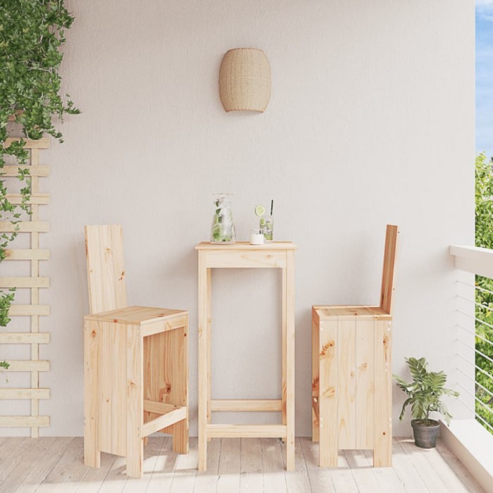 Gossi scaune de bar, 2 buc., 40x42x120 cm, lemn masiv de pin