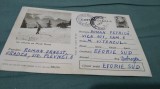 CARTE POSTALA CU SCHIURILE PE MUNTII BUCEGI CIRCULATA