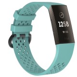 Cumpara ieftin Curea Bratara sport Edman pentru Fitbit Charge 3 / 4, marimea S, Turcoaz