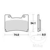MBS Placute frana sinter Yamaha FZR 600 RN Genesis 4MH2 4MH 4MH-005101 - 1995 TRW MCB622SV, Cod Produs: 7873383MA