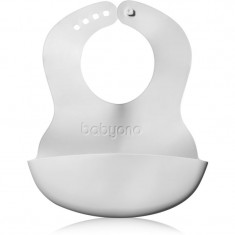 BabyOno Be Active Soft Bib with Adjustable Lock bavețică Grey 6 m+ 1 buc