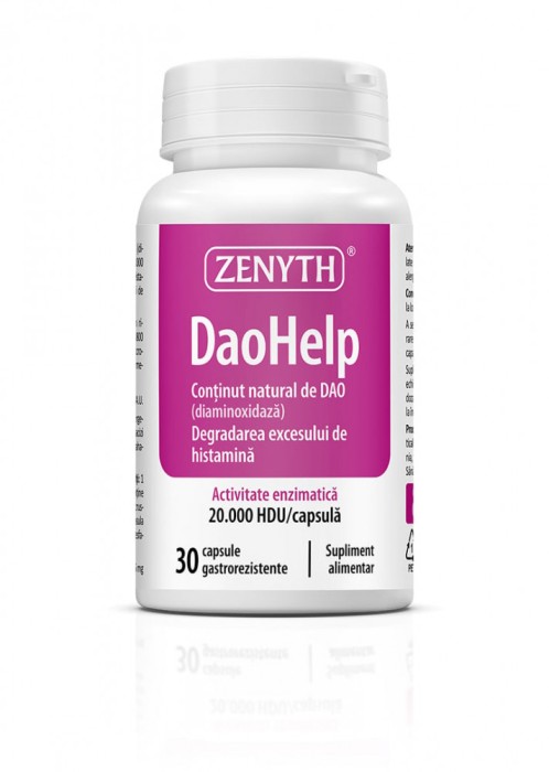 DaoHelp, 30 capsule, pentru intoleranta la histamina, ZENYTH