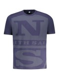 North Sails Tricou barbati, cu imprimeu cu logo, Regular fit, Albastru inchis, S