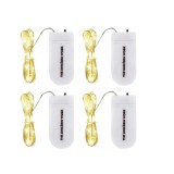 Cumpara ieftin Set 4 instalatii LED The Unicorn Work, 3 m, 30 micro leduri, IP65, auriu, alb