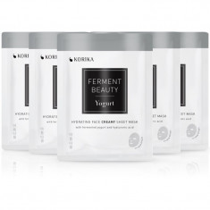 KORIKA FermentBeauty Set of 5 Hydrating Face Sheet Masks with Fermented Yogurt and Hyaluronic Acid set de măști de față la un preț mai avantajos