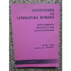 Vasile Sari - Consultatii la literatura romana