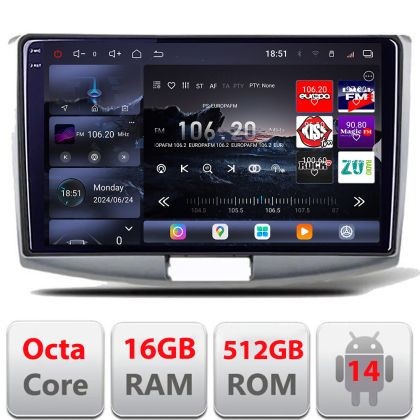 Navigatie VW Passat 2009-2014 Edotec Kit-267 8 core QLED 2K 16+512 360 Android Waze USB Navigatie Internet Youtube Radio CarStore Technology