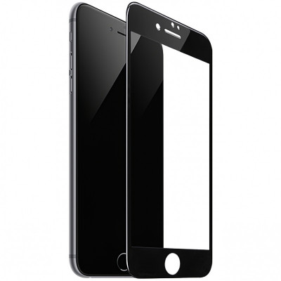 Folie Protectie Ecran HOCO Flash pentru Apple iPhone 7 Plus / Apple iPhone 8 Plus, HD G1, Sticla securizata, Full Face, Full Glue, Neagra foto