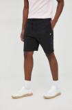 Lyle &amp; Scott pantaloni scurti din bumbac barbati, culoarea negru