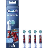 Rezerve periuta de dinti electrica pentru copii ORAL-B Pro Kids Spiderman, 4 buc