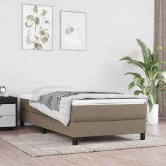 vidaXL Saltea cu arcuri buzunar de copii, gri taupe 80x160 cm textil