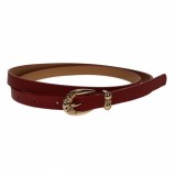 Curea dama, casual-eleganta, din piele ecologica, latime 1.3 cm, maro - CKD016, CK LEATHER