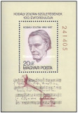 Ungaria 1982 - Zoltan Kodaly (1882-1967), colita neuzata