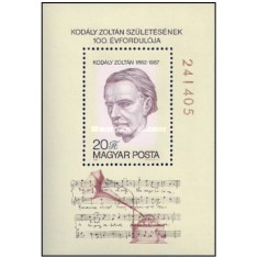 Ungaria 1982 - Zoltan Kodaly (1882-1967), colita neuzata