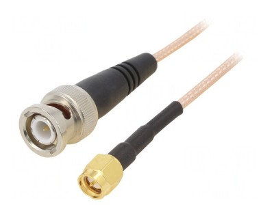 Cablu Coaxial 50&amp;Omega; 0,3m BNC SMA Ecranat -65&amp;divide;150&amp;deg;C foto