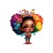 Sticker decorativ Fetita African Style, Multicolor, 58 cm, 3797ST