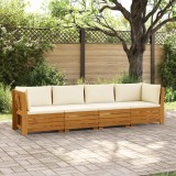 vidaXL Set de canapele de exterior 4 Bucată Maro Lemn Solid de Acacia 3403086