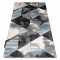 Covor ALTER Wet Geometric, triunghiuri, trapez albastru, 140x190 cm