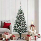 VidaXL Brad de Crăciun artificial Verde 180 cm PVC și Oțel și Plastic 3396266