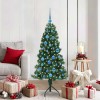 VidaXL Pom de Crăciun Artificial pentru Colț Verde 150 cm PVC și Metal 3397257