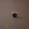 Cercel Unisex Argint 925 cu Cristal Zirconia Negru Patrat, 7 mm
