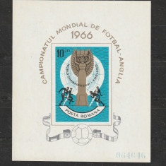 Romania 1966 - #628 Campionatul Mondial de Fotbal Anglia S/S 1v MNH