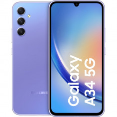 Telefon mobil Samsung Galaxy A34, 256GB, 8GB RAM, 5G, Dual-SIM, Light Violet