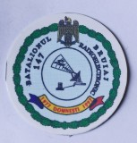 ECUSON EMBLEMA PATCH BATALIONUL 147 BRUIAJ RADIOELECTRONIC MATERIAL PLASTIC ARMATA MApN MFA ( CITITI DESCRIEREA )