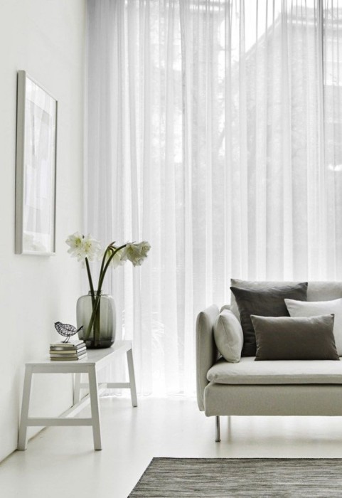 Set perdea tip tesatura in cu rejansa din bumbac tip fagure, Nissa, Madison, 200x240 cm, Alb, 2 buc